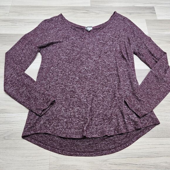 A NEW DAY Womens Maroon Purple Longsleeve Lightweight Blouse Size Small - Picture 2 of 7